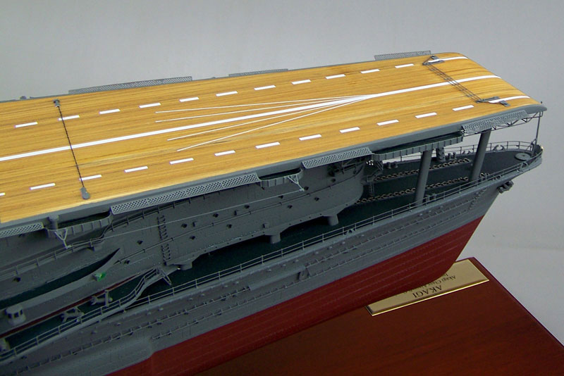 1/200空母赤城精密模型完成品塗装済、木製ハンドメイド艦船模型、空母赤城精密艦船模型完成品台座付の製作と通販専門店 ウッドマンクラブ