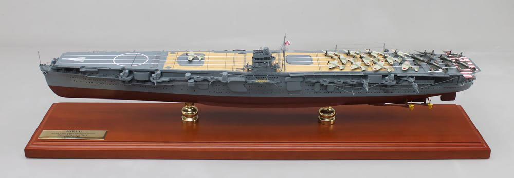 1/350空母飛龍精密模型完成品塗装済、木製ハンドメイド艦船模型、空母飛龍精密艦船模型完成品台座付の製作と通販専門店 ウッドマンクラブ