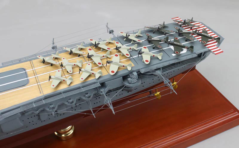 1/350空母飛龍精密模型完成品塗装済、木製ハンドメイド艦船模型、空母飛龍精密艦船模型完成品台座付の製作と通販専門店 ウッドマンクラブ