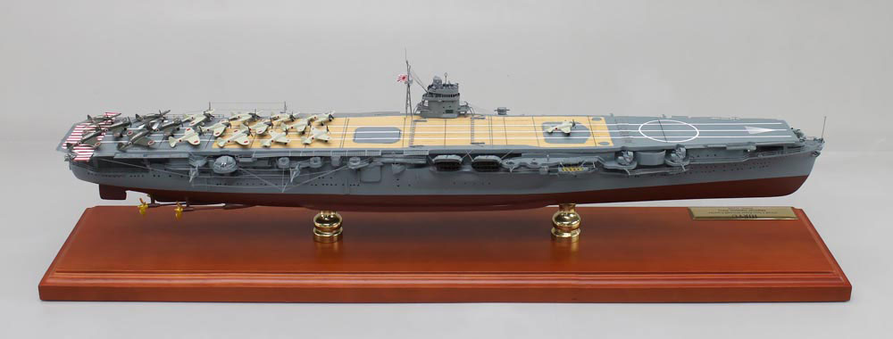 1/350空母飛龍精密模型完成品塗装済、木製ハンドメイド艦船模型、空母飛龍精密艦船模型完成品台座付の製作と通販専門店 ウッドマンクラブ