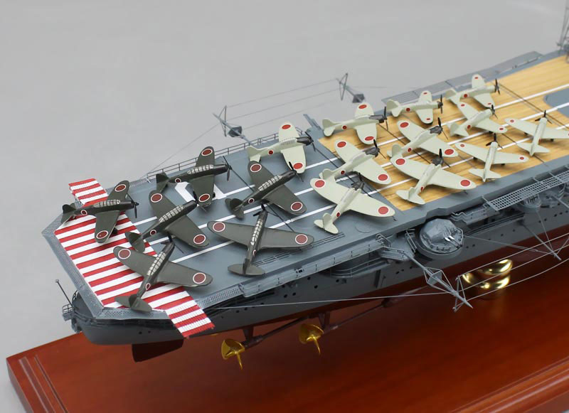 1/350空母飛龍精密模型完成品塗装済、木製ハンドメイド艦船模型、空母飛龍精密艦船模型完成品台座付の製作と通販専門店 ウッドマンクラブ