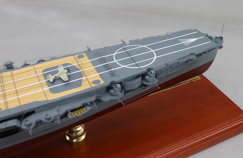 1/350空母飛龍精密模型完成品塗装済、木製ハンドメイド艦船模型、空母飛龍精密艦船模型完成品台座付の製作と通販専門店 ウッドマンクラブ