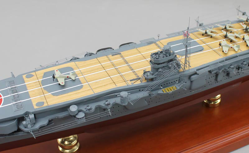 1/350空母飛龍精密模型完成品塗装済、木製ハンドメイド艦船模型、空母飛龍精密艦船模型完成品台座付の製作と通販専門店 ウッドマンクラブ