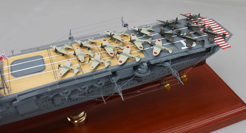 1/350空母飛龍精密模型完成品塗装済、木製ハンドメイド艦船模型、空母飛龍精密艦船模型完成品台座付の製作と通販専門店 ウッドマンクラブ