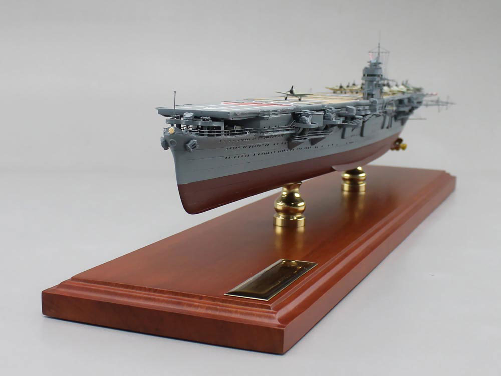 1/350空母飛龍精密模型完成品塗装済、木製ハンドメイド艦船模型、空母飛龍精密艦船模型完成品台座付の製作と通販専門店 ウッドマンクラブ