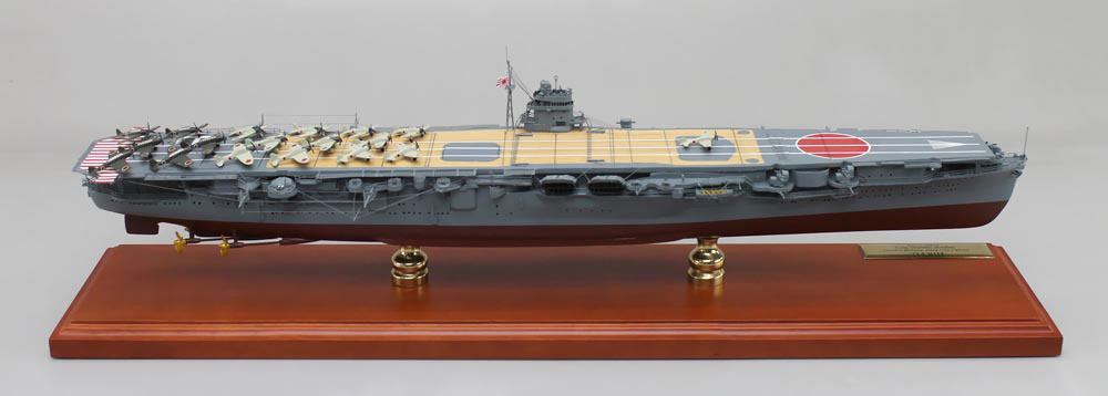 1/350空母飛龍精密模型完成品塗装済、木製ハンドメイド艦船模型、空母飛龍精密艦船模型完成品台座付の製作と通販専門店 ウッドマンクラブ