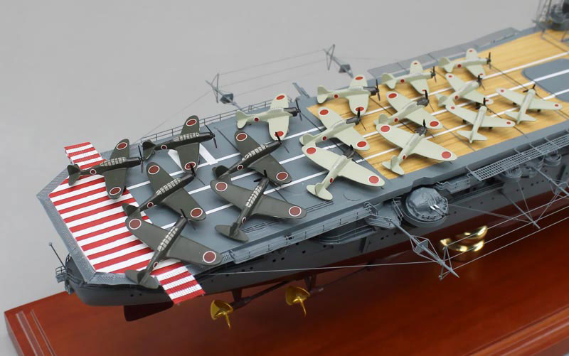 1/350空母飛龍精密模型完成品塗装済、木製ハンドメイド艦船模型、空母飛龍精密艦船模型完成品台座付の製作と通販専門店 ウッドマンクラブ