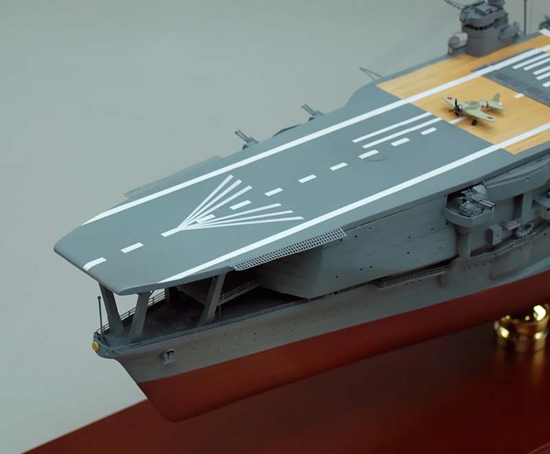 1/350空母加賀精密模型完成品塗装済、木製ハンドメイド艦船模型、空母加賀精密艦船模型完成品台座付の製作と通販専門店 ウッドマンクラブ