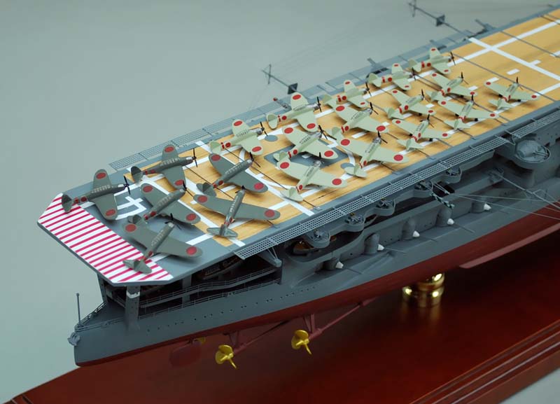 1/350空母加賀精密模型完成品塗装済、木製ハンドメイド艦船模型、空母加賀精密艦船模型完成品台座付の製作と通販専門店 ウッドマンクラブ