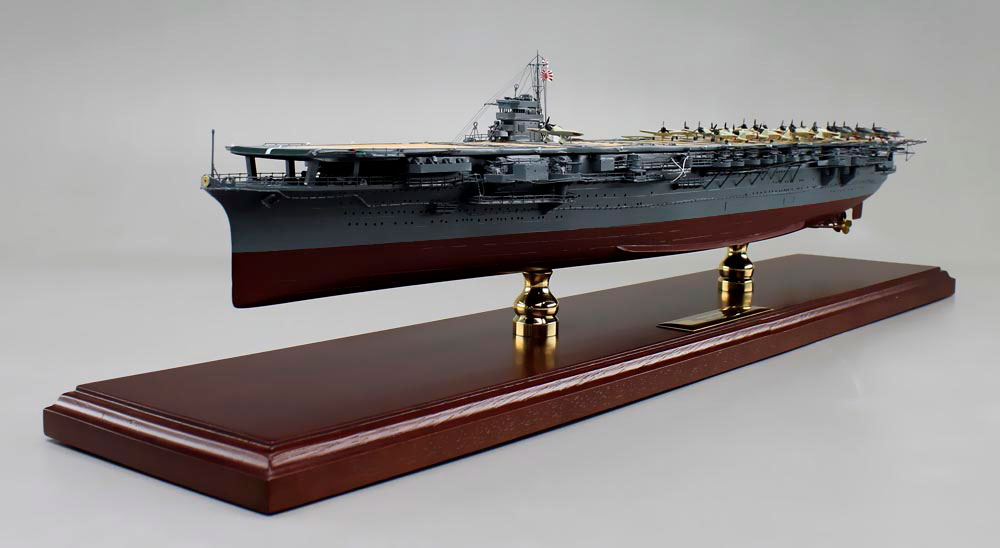 1/350空母翔鶴精密模型完成品塗装済、木製ハンドメイド艦船模型、空母翔鶴精密艦船模型完成品台座付の製作と通販専門店 ウッドマンクラブ