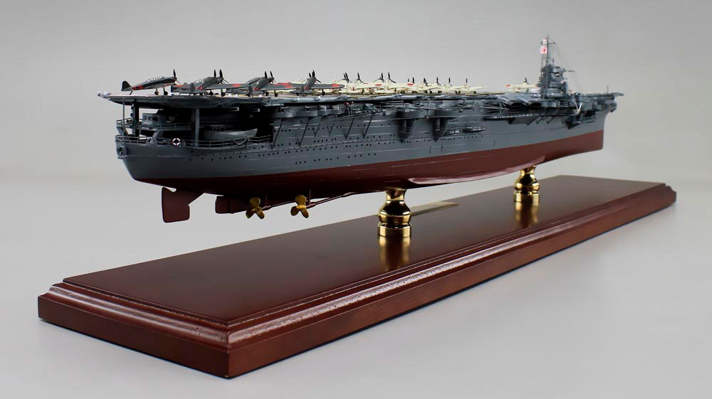 1/350空母翔鶴精密模型完成品塗装済、木製ハンドメイド艦船模型、空母翔鶴精密艦船模型完成品台座付の製作と通販専門店 ウッドマンクラブ