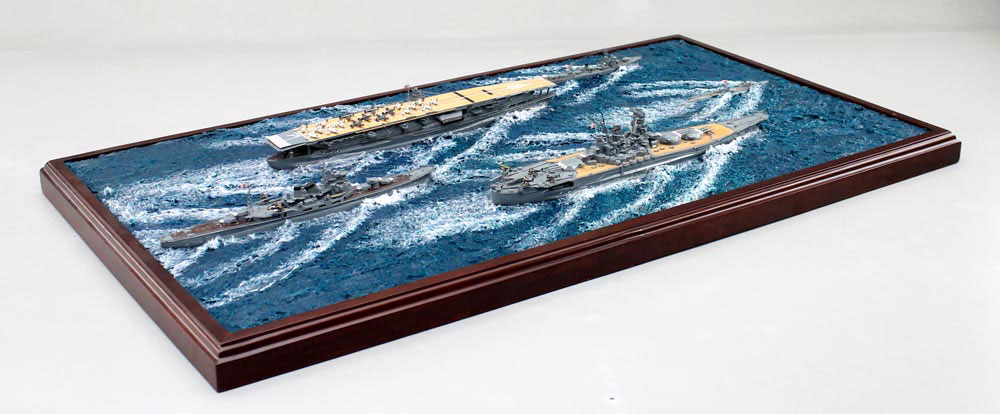 1/700 戦艦大和・重巡高雄・空母赤城・駆逐艦雪風・潜水艦イ-19各精密艦船模型を洋上ジオラマで再現・精密模型完成品の製作と通販専門店 ウッドマンクラブ