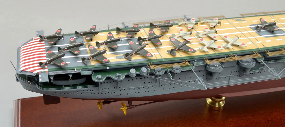 1/100空母瑞鶴精密模型完成品塗装済、木製ハンドメイド艦船模型、空母瑞鶴精密艦船模型完成品台座付の製作と通販専門店 ウッドマンクラブ