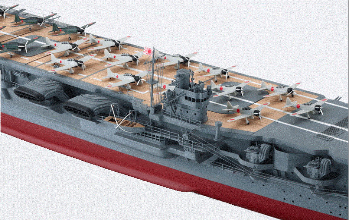 1/350空母蒼龍精密模型完成品塗装済、木製ハンドメイド艦船模型、空母蒼龍精密艦船模型完成品台座付の製作と通販専門店 ウッドマンクラブ