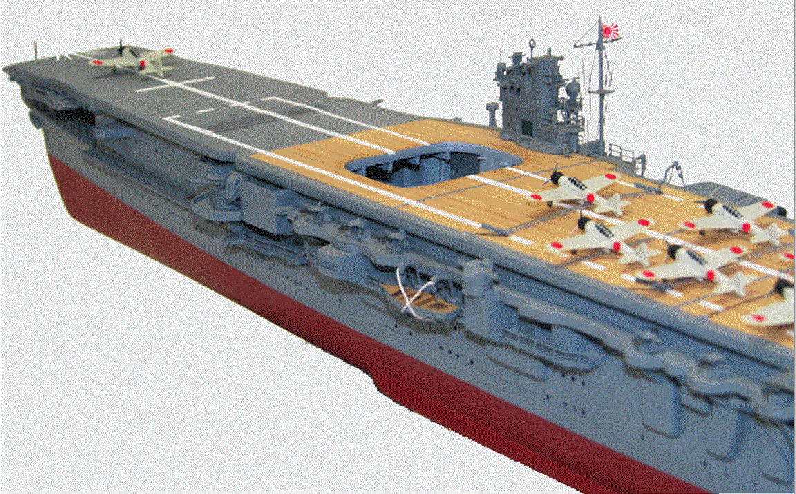 1/350空母蒼龍精密模型完成品塗装済、木製ハンドメイド艦船模型、空母蒼龍精密艦船模型完成品台座付の製作と通販専門店 ウッドマンクラブ