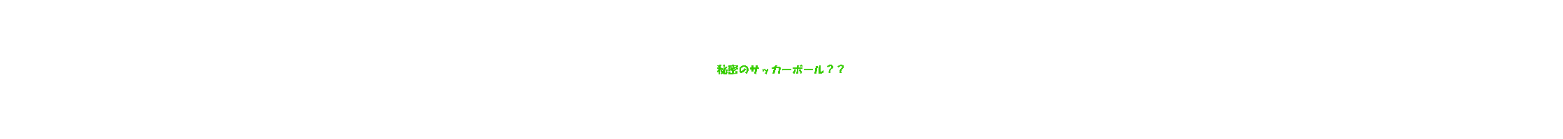 秘密のサッカーボール??