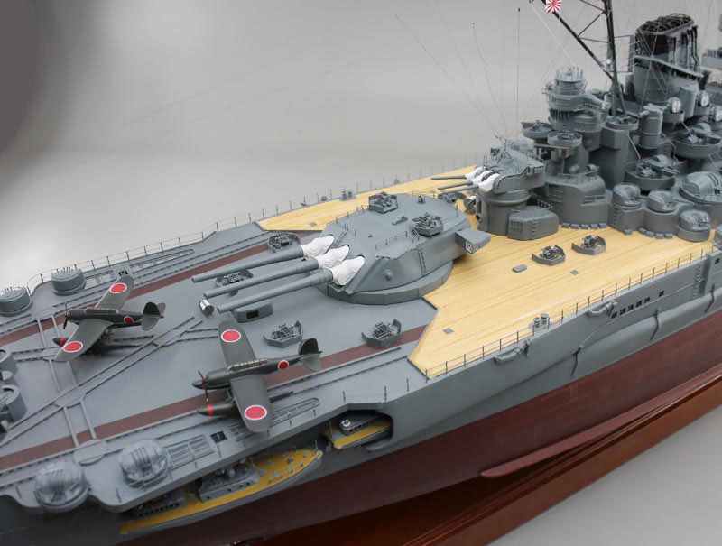 1/144戦艦大和超精密模型完成品、木製ハンドメイド、戦艦大和精密艦船模型完成品台座付の製作と通販専門店 ウッドマンクラブ