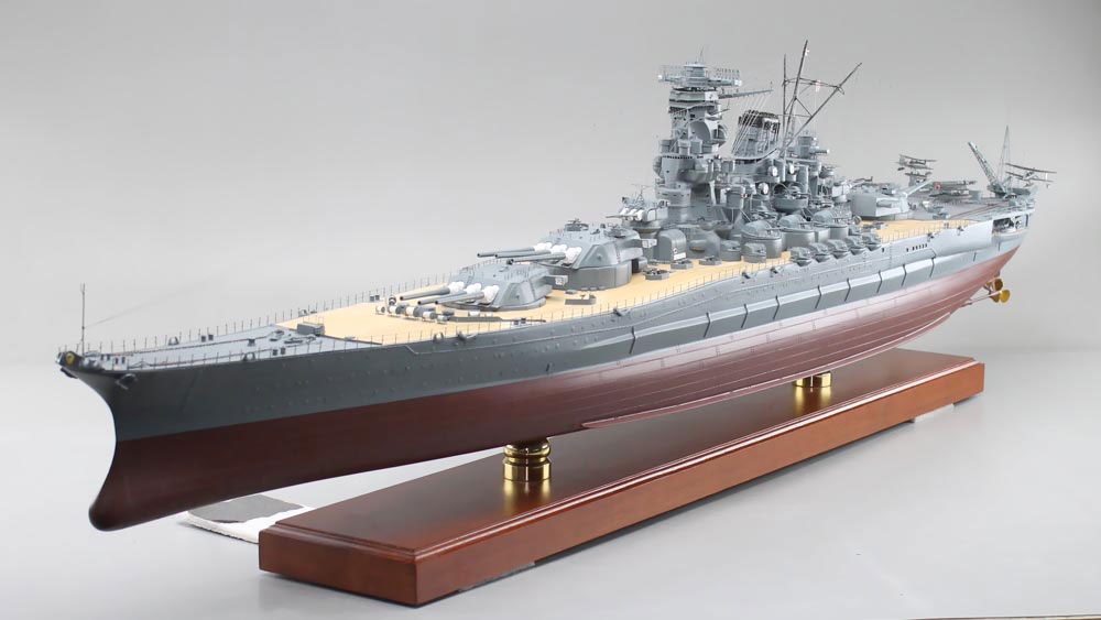 □戦艦大和精密模型塗装済完成品「戦艦大和」ハンドメイド精密艦船模型