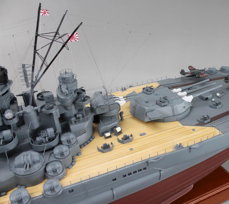 1/144戦艦大和超精密模型完成品、木製ハンドメイド、戦艦大和精密艦船模型完成品台座付の製作と通販専門店 ウッドマンクラブ