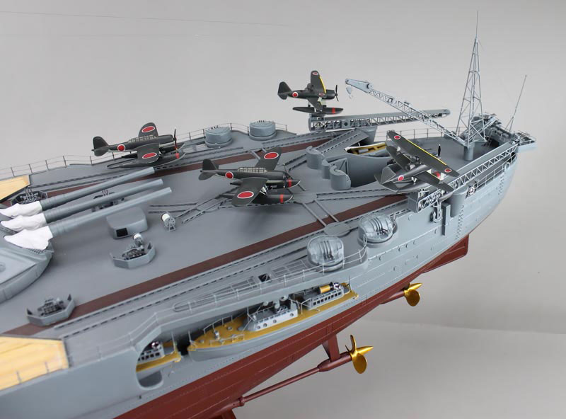 1/144戦艦大和超精密模型完成品、木製ハンドメイド、戦艦大和精密艦船模型完成品台座付の製作と通販専門店 ウッドマンクラブ