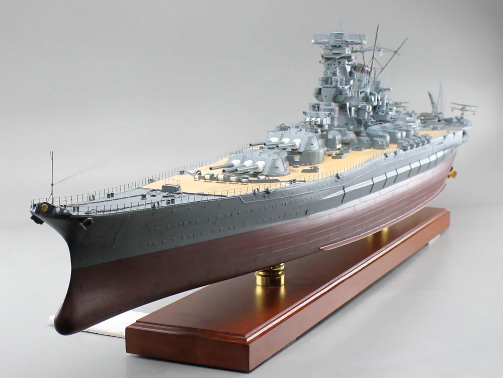 1/144戦艦大和超精密模型完成品、木製ハンドメイド、戦艦大和精密艦船模型完成品台座付の製作と通販専門店 ウッドマンクラブ