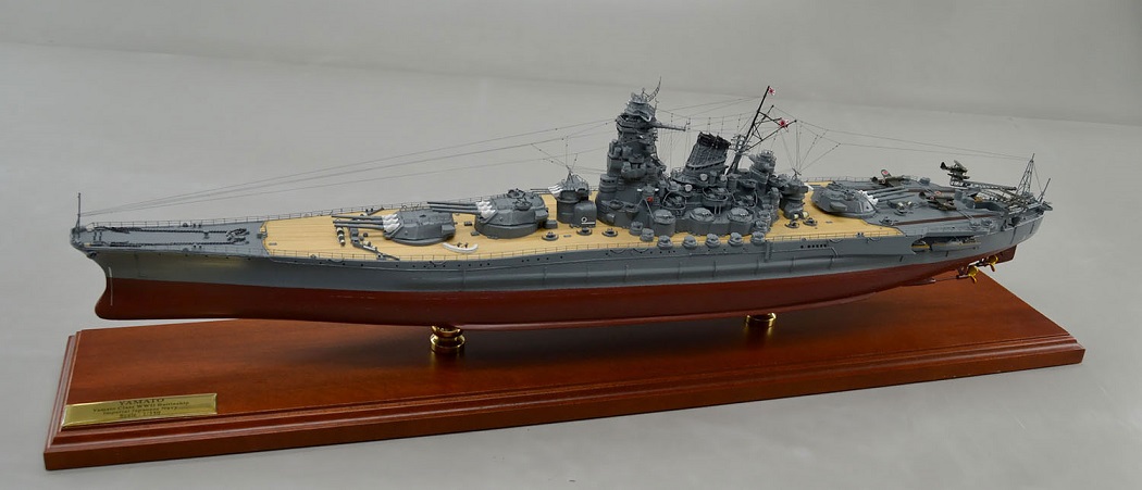 1/350戦艦大和超精密模型完成品、木製ハンドメイド、戦艦大和精密艦船模型完成品台座付の製作と通販専門店 ウッドマンクラブ