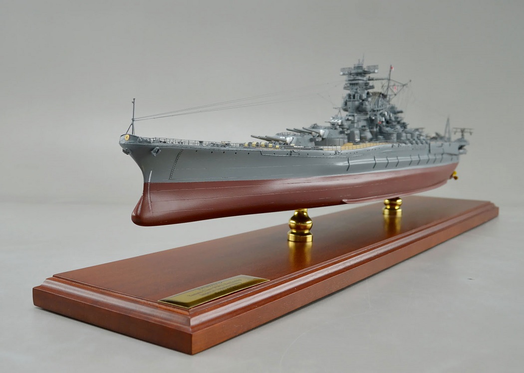 1/350戦艦大和超精密模型完成品、木製ハンドメイド、戦艦大和精密艦船模型完成品台座付の製作と通販専門店 ウッドマンクラブ