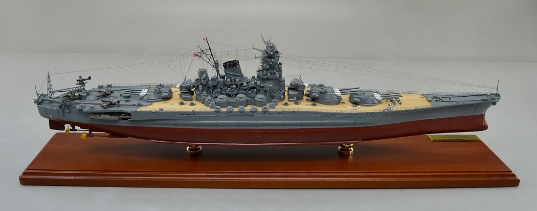 1/350戦艦大和超精密模型完成品、木製ハンドメイド、戦艦大和精密艦船模型完成品台座付の製作と通販専門店 ウッドマンクラブ