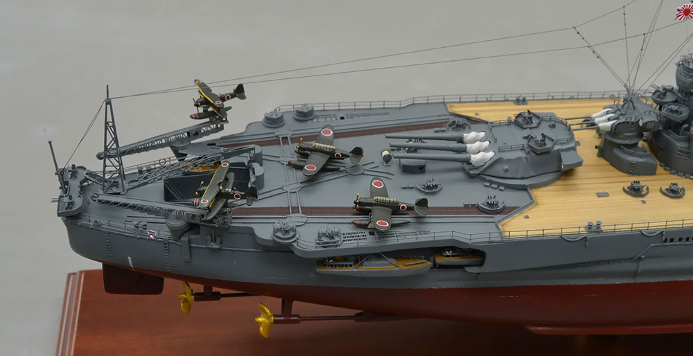 □戦艦大和精密模型塗装済完成品「戦艦大和」ハンドメイド精密艦船模型 