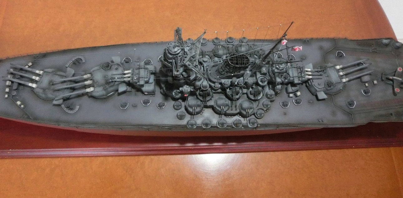 1/350戦艦大和超精密模型完成品、木製ハンドメイド、戦艦大和精密艦船模型完成品台座付の製作と通販専門店 ウッドマンクラブ