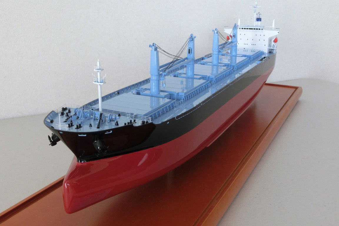 1/300バルク船精密模型 バラ積み貨物船 マンダリン・サン Mandarin-sun FRP製モデルシップ 精密船舶模型製作会社、ウッドマンクラブ