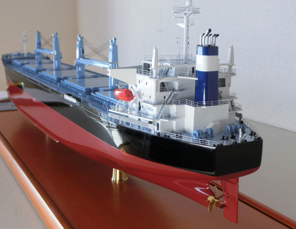 1/300「マンダリン サン」バラ積貨物船(Bulk-carrier）大型バラ積貨物船ファイバーグラス製精密完成模型 ウッドマンクラブ