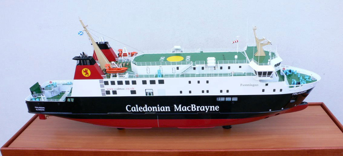 1/100 MV Finlaggan Caledonian MacBrayne Kennacraig-Islay航路 長距離外航フェリー 木製精密模型 精密模型製作専門店 ウッドマンクラブ