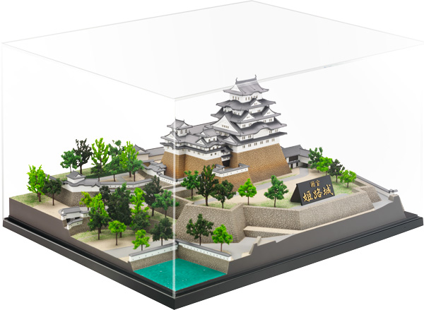 1/350姫路城完成品 国宝、世界遺産,アクリルケース付 東京マルイ製 ウッドマンクラブ