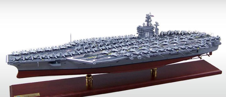 空母ニミッツ級　木製ハンドメイド超精密艦船模型完成品