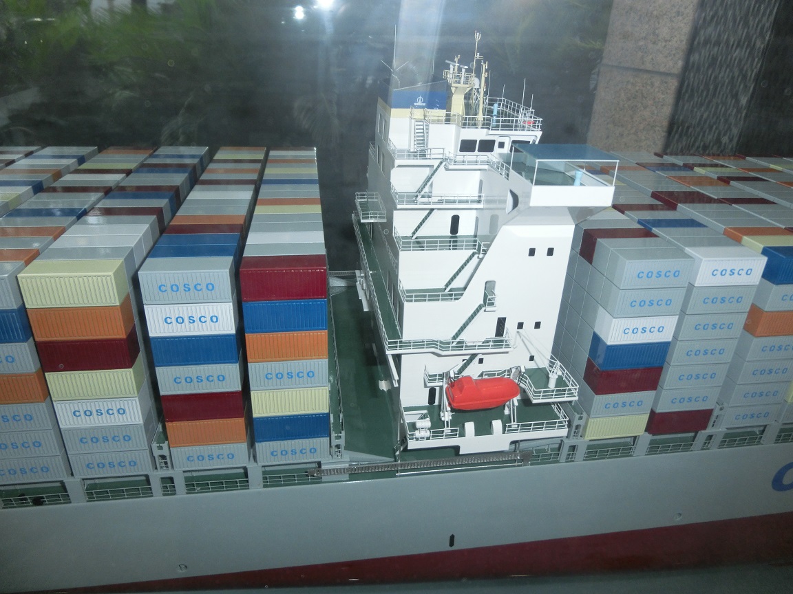 コスコ・コンテナ・ラインズ(COSCO Container Lines)社(中国上海)超精密船舶模型完成品の製作と通販専門店 ウッドマンクラブ