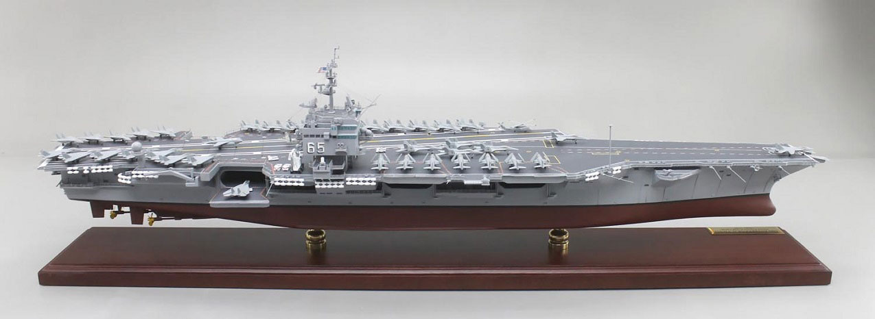 1/350米国原子力空母 CVN-65 ENTERPRISE 1/350 エンタープライズ超精密模型完成品、木製ハンドメイド、空母CVN-65エンタープライズ精密艦船模型完成品台座付の製作と通販専門店 ウッドマンクラブ