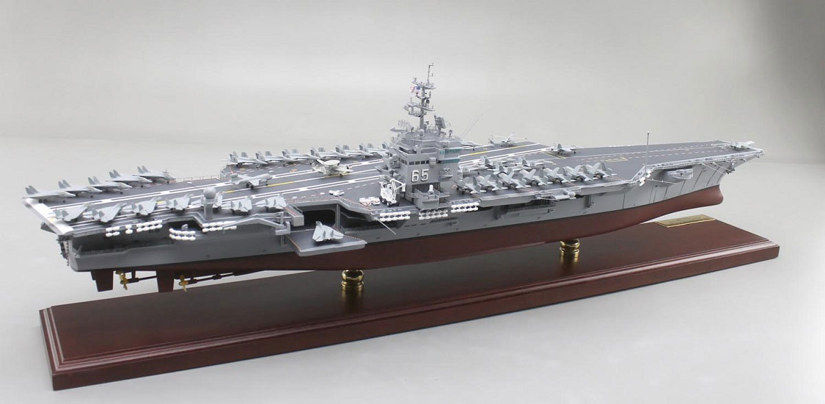 1/350米国原子力空母 CVN-65 ENTERPRISE 1/350 エンタープライズ超精密模型完成品、木製ハンドメイド、空母CVN-65エンタープライズ精密艦船模型完成品台座付の製作と通販専門店 ウッドマンクラブ