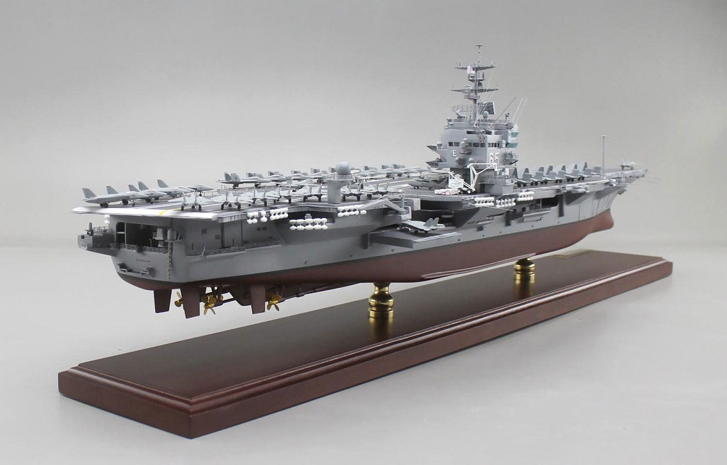 1/350米国原子力空母 CVN-65 ENTERPRISE 1/350 エンタープライズ超精密模型完成品、木製ハンドメイド、空母CVN-65エンタープライズ精密艦船模型完成品台座付の製作と通販専門店 ウッドマンクラブ