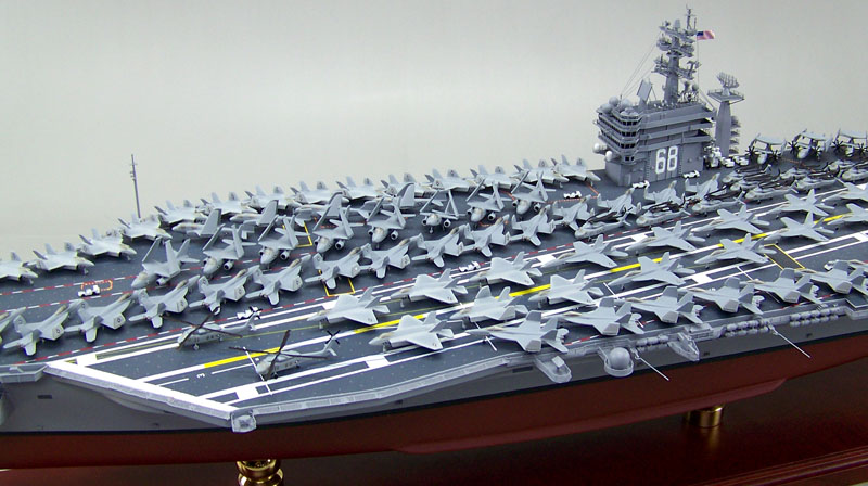 米国空母ニミッツCVN-68精密模型完成品塗装済、1/350,1/200,1/144,1/100,木製ハンドメイド艦船模型 ウッドマンクラブ