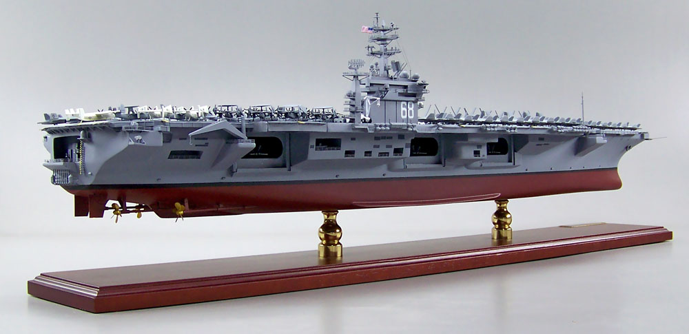 米国空母ニミッツCVN-68精密模型完成品塗装済、1/350,1/200,1/144,1/100,木製ハンドメイド艦船模型 ウッドマンクラブ