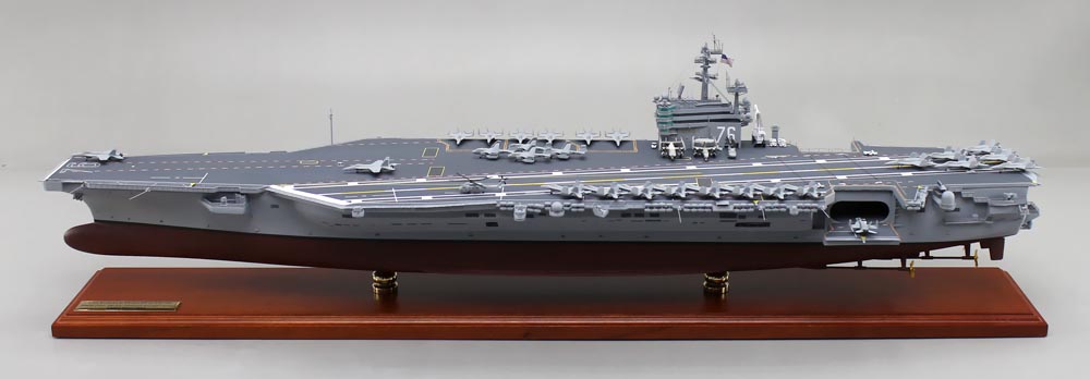 1/350米海軍原子力空母CVN-76ロナルド・レーガン超精密模型完成品、木製ハンドメイド、空母CVN-76ロナルド・レーガン精密艦船模型完成品台座付の製作と通販専門店 ウッドマンクラブ