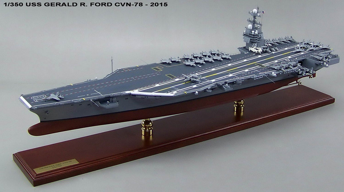 1/350米国原子力空母 CVN-78-GERALD-R-FORD ジェラルド フォード超精密模型完成品、木製ハンドメイド、空母CVN-78 ジェラルド フォード精密艦船模型完成品台座付の製作と通販専門店 ウッドマンクラブ