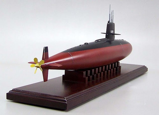 米国原子力潜水艦スコーピオン(USS SSN-589 SCORPION)精密模型完成品塗装済、米国海軍木製ハンドメイド精密艦船模型 ウッドマンクラブ