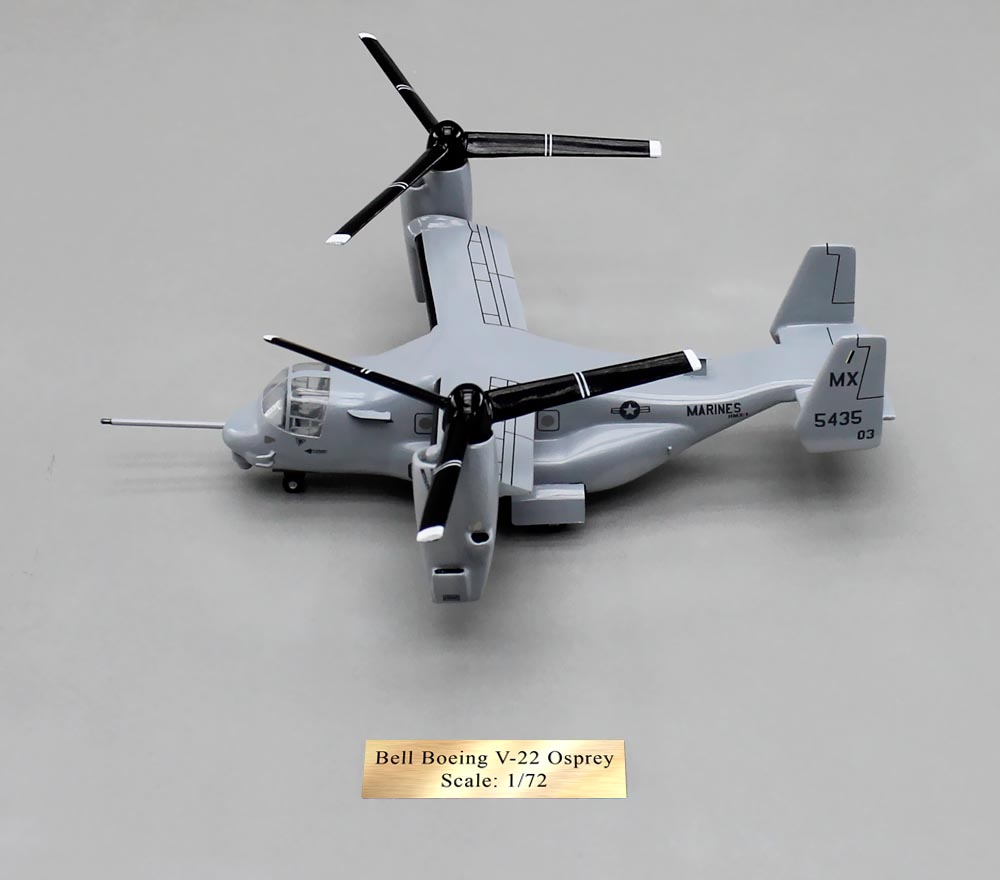 □オスプレイ（OSPREY-V-22)完成模型 飛行・ヘリモード変換可能仕様 米 